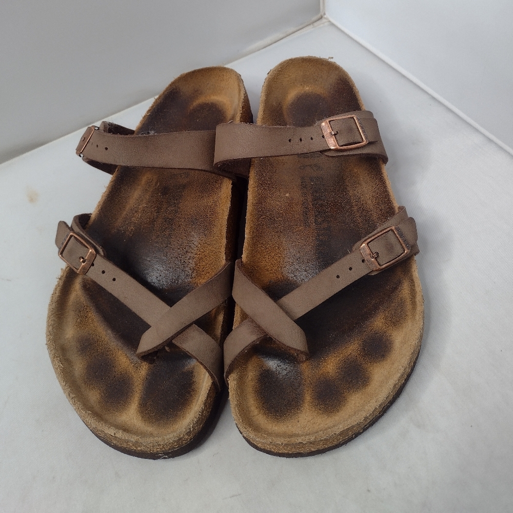 Birkenstock Women's Mayari Slide Sandals 40 Brown Comfort Cork C